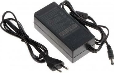 Adapter rryme NoName 12V/4A/5.5 (48W), prizë EU, lidhës DC 5.5x2.1mm, zi
