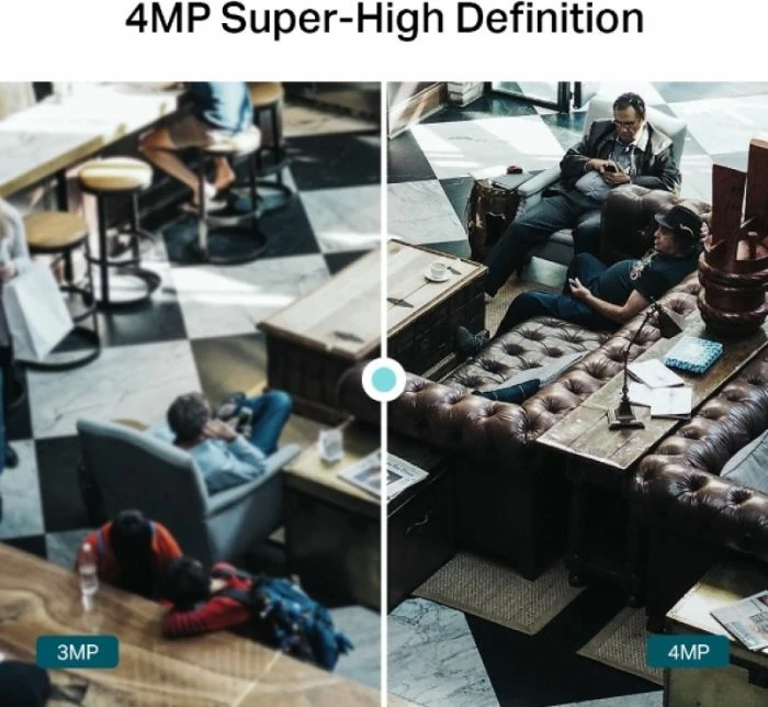 Kamerë sigurie IP dome TP-LINK VIGI C240I 4MP 2560×1440 IR 30m PoE lente 4mm, bardhë/zezë