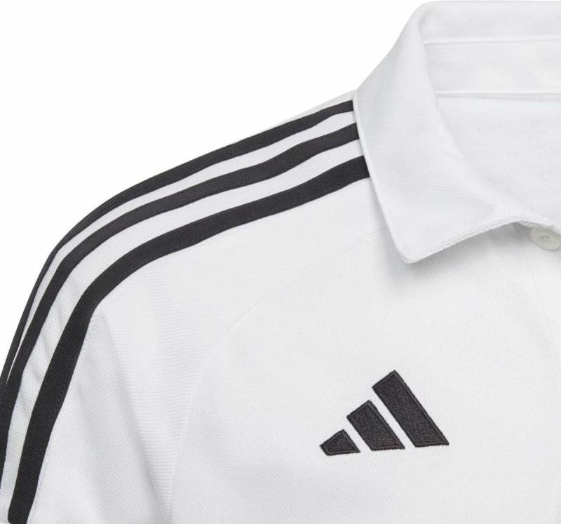 Fanellë polo për fëmijë adidas, e bardhë