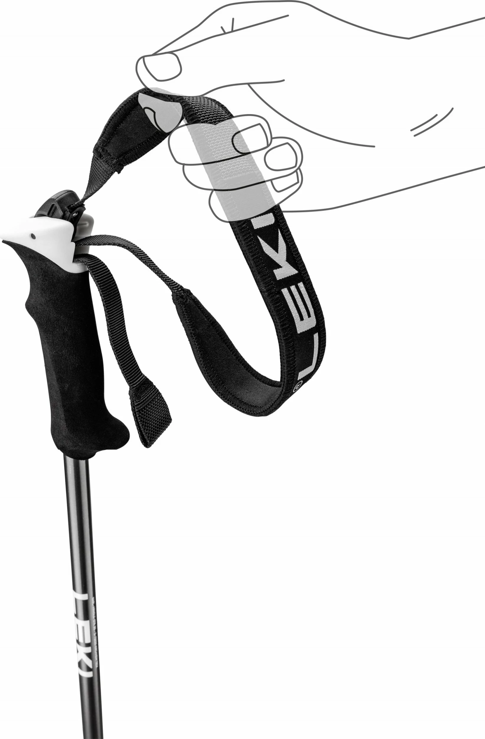 Shkopinj skijimi Leki Elite Lady 120 cm, set 2 copë, të zi