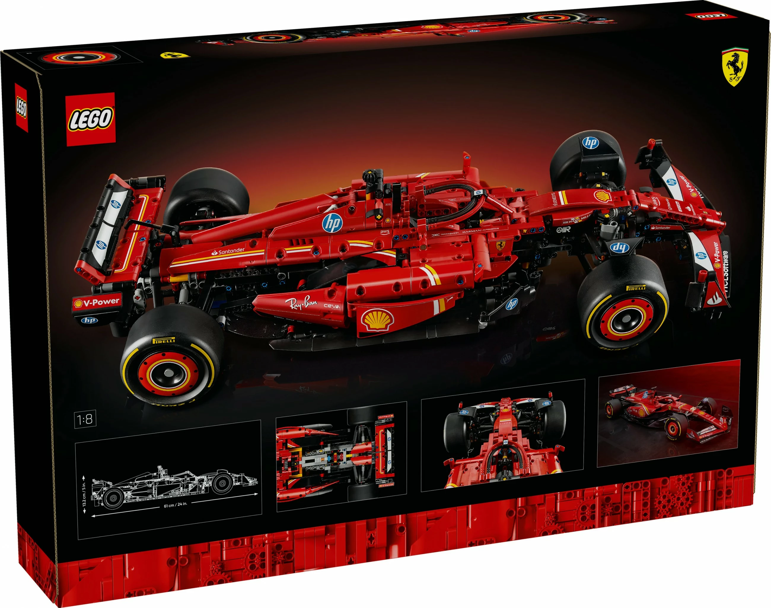 Set ndërtimi LEGO Ferrari SF-24 F1, 1361 pjesë, plastikë, shumëngjyrësh