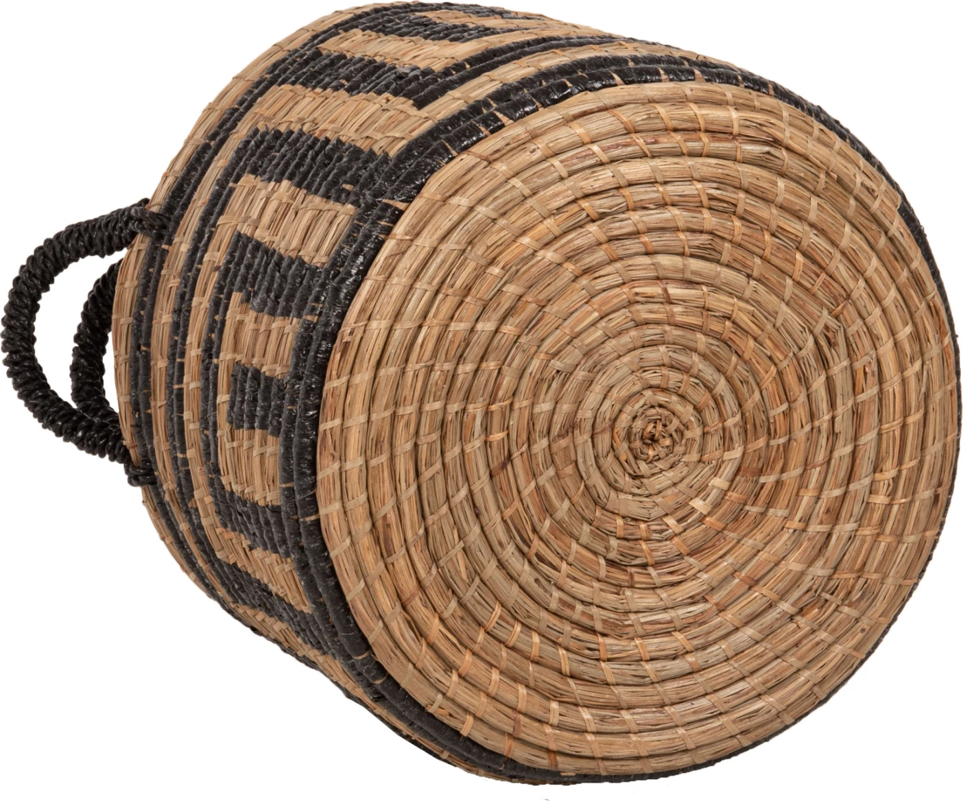 Set dekorativ me 2 shporta, bari Mendong, ngjyrë natyrale-e zezë, FH7846.02, Φ36x32-40H cm