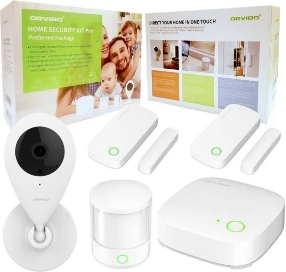 Set i automatikës shtëpiake 1 Mini Hub, 1 PIR Sensor, 2 Magnetic Contacts, 1 Indoor WiFi Camera