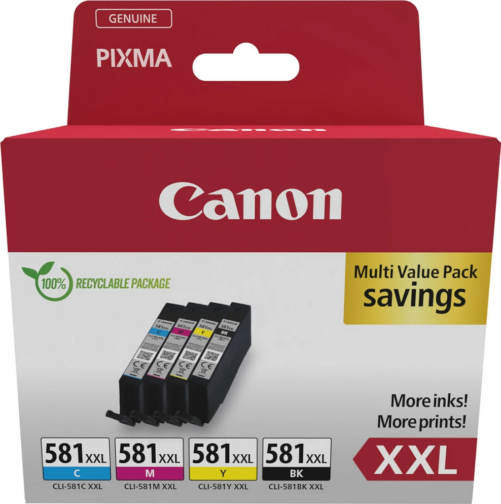 Toner Canon 1998C007, 4 copë, Ngjyra të ndryshme