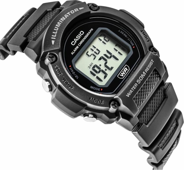 Orë dore për meshkuj CASIO, e zezë