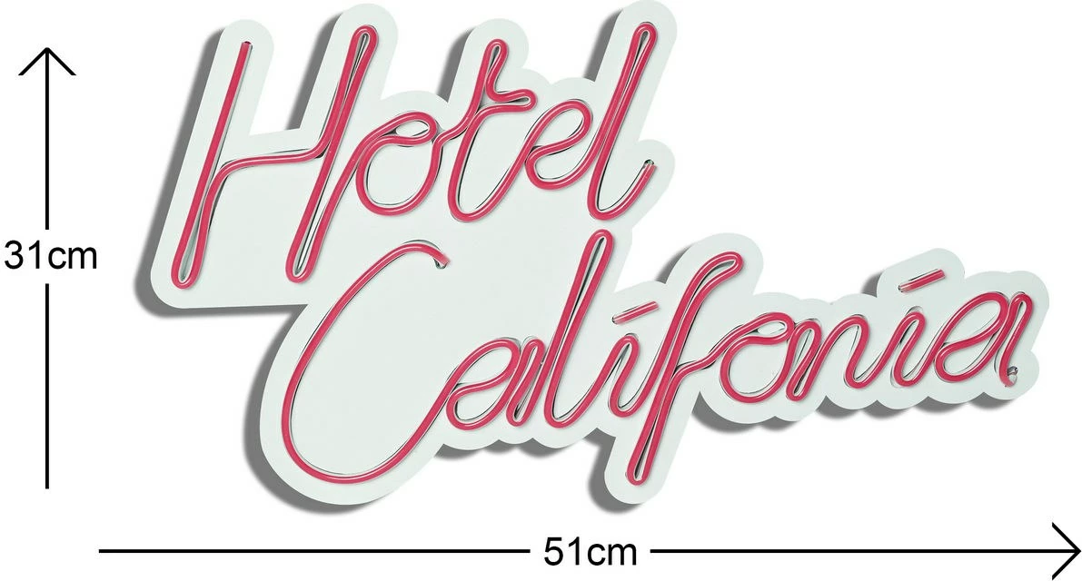 Dritë dekorative LED plastike, Hotel California, e kuqe