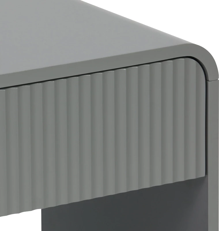 Komodinë nate Zeplen, MDF, ngjyrë gri, 40x40x53cm