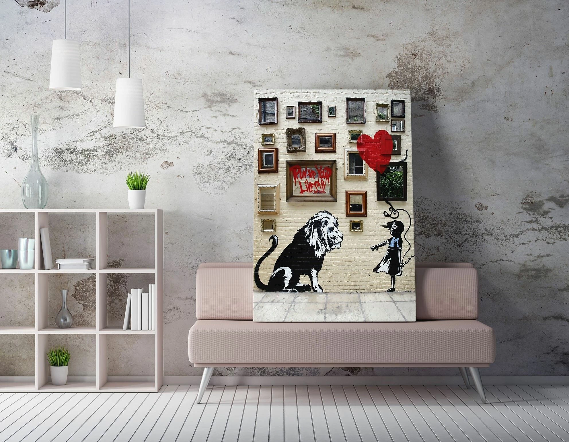 Pikturë dekorative në kanavacë, Banksy, shumëngjyrëshe, WY119, 50x70cm