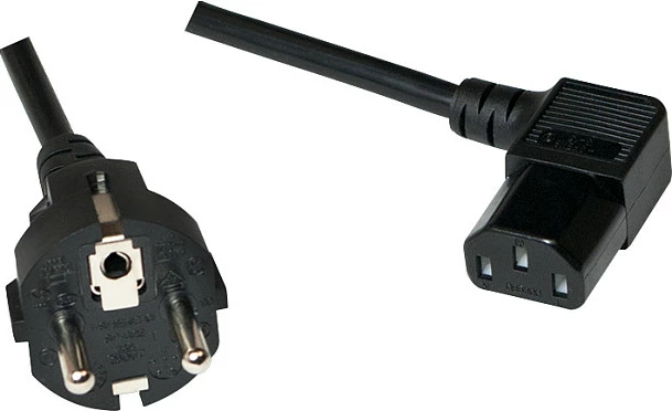 Kabllo rryme LogiLink CEE 7/7 në C13 90°, 3 m, 10A/250V, e zezë