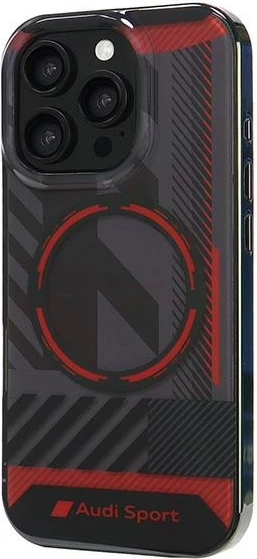 Mbështjellës Audi IML Sport MagSafe për iPhone 16 Pro 6.3", i zi, hardcase