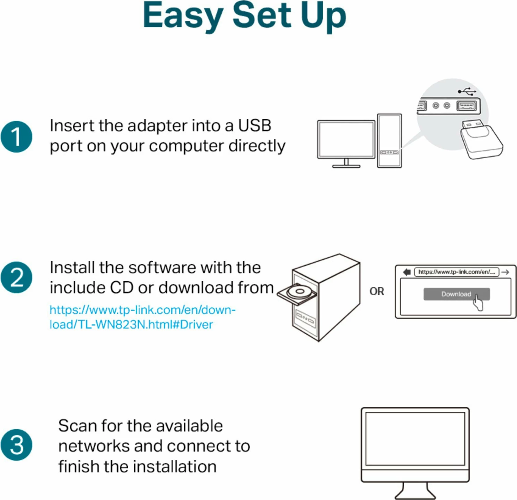 Adaptor USB WiFi 300Mbps për Internet të Shpejtë – TP-Link TL-WN823N