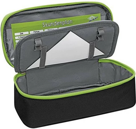 Mbështjellës lapsash WEDO 24243011, poliester, zi/gjelbër, 230mm