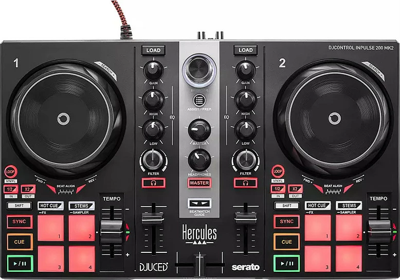 Set DJ Hercules DJ Learning Kit MK2, altoparlantë, kufje, i zi