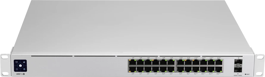 Switch UBIQUITI UniFi Switch Pro 24 PoE, 24x Gigabit RJ-45 + 2x SFP+ 10Gbps, rackmount, metalik