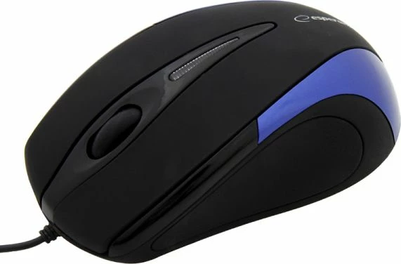 Maus Esperanza Sirius EM102B, me kabllo, optik, USB, 1000 DPI, zi/kaltër