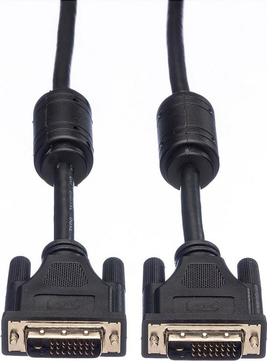 Kabllo monitori ROLINE DVI-D (24+1) Dual Link 7.5 m, e zezë