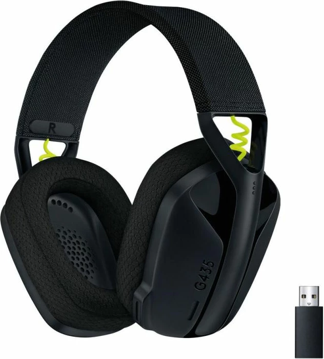 Kufje gaming Logitech G435 LIGHTSPEED + Bluetooth, 18h bateri, me mikrofon të integrum, të zeza