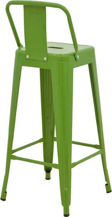 Karrige për bar me mbështetëse Utopia, metalike, ngjyrë e gjelbër, 42x42x97cm