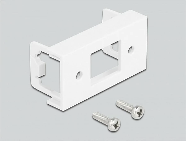 Kabllo zgjeruese rrjeti DeLOCK Easy 45, Cat6A S/FTP, RJ45 mashkull në RJ45 femër, 0.5 m, zezë/bardhë