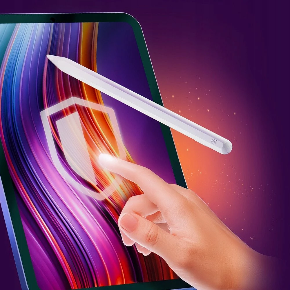 Stylus 3MK Wonder Pen USB-C me karikim pa kabllo për iPad, i bardhë, set me 2 maja + kabllo USB-C