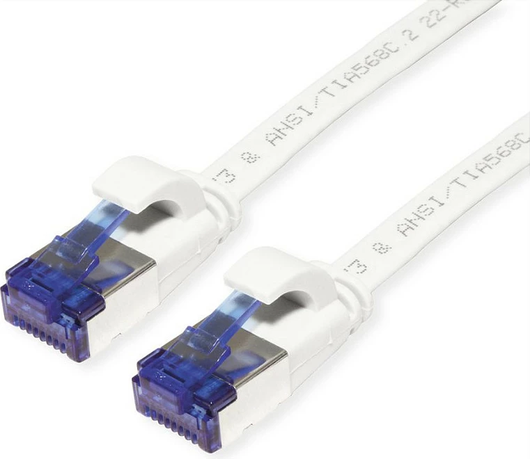 Kabllo rrjeti VALUE Patch Cat6a U/FTP, 0.5 m, e sheshtë, e bardhë
