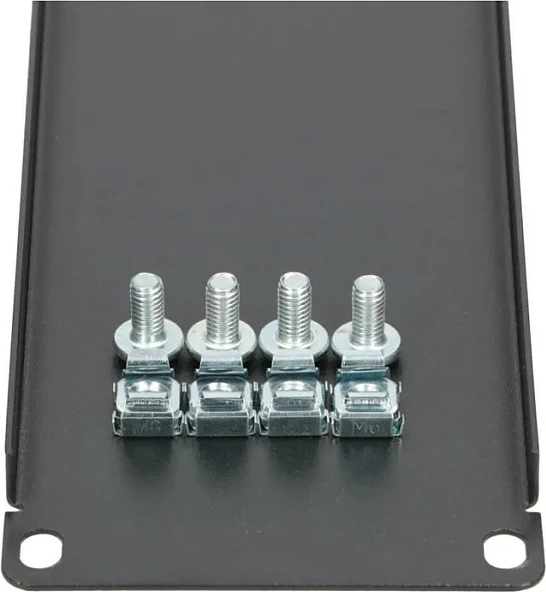 Panel fronti për rack Extralink 2U 19", çelik, i zi