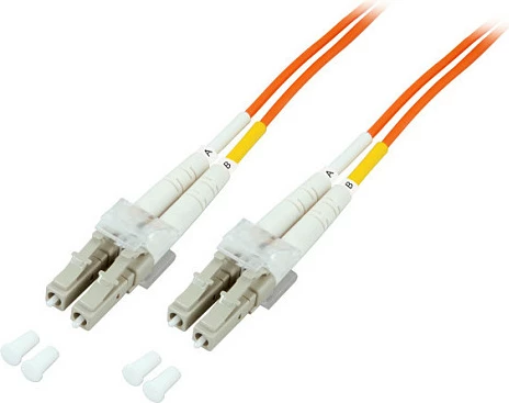 Kabllo patch fiber optike EFB Elektronik LC-LC OM1, 1m, LSZH, 2mm, portokalli