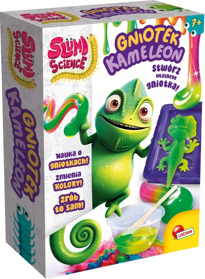 Set shkencor Lisciani Slumi Science, top anti-stres kameleon, shumëngjyrësh