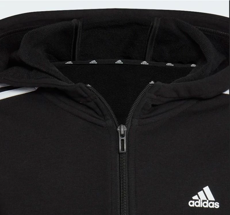 Duks me kapuç adidas për fëmijë, i zi