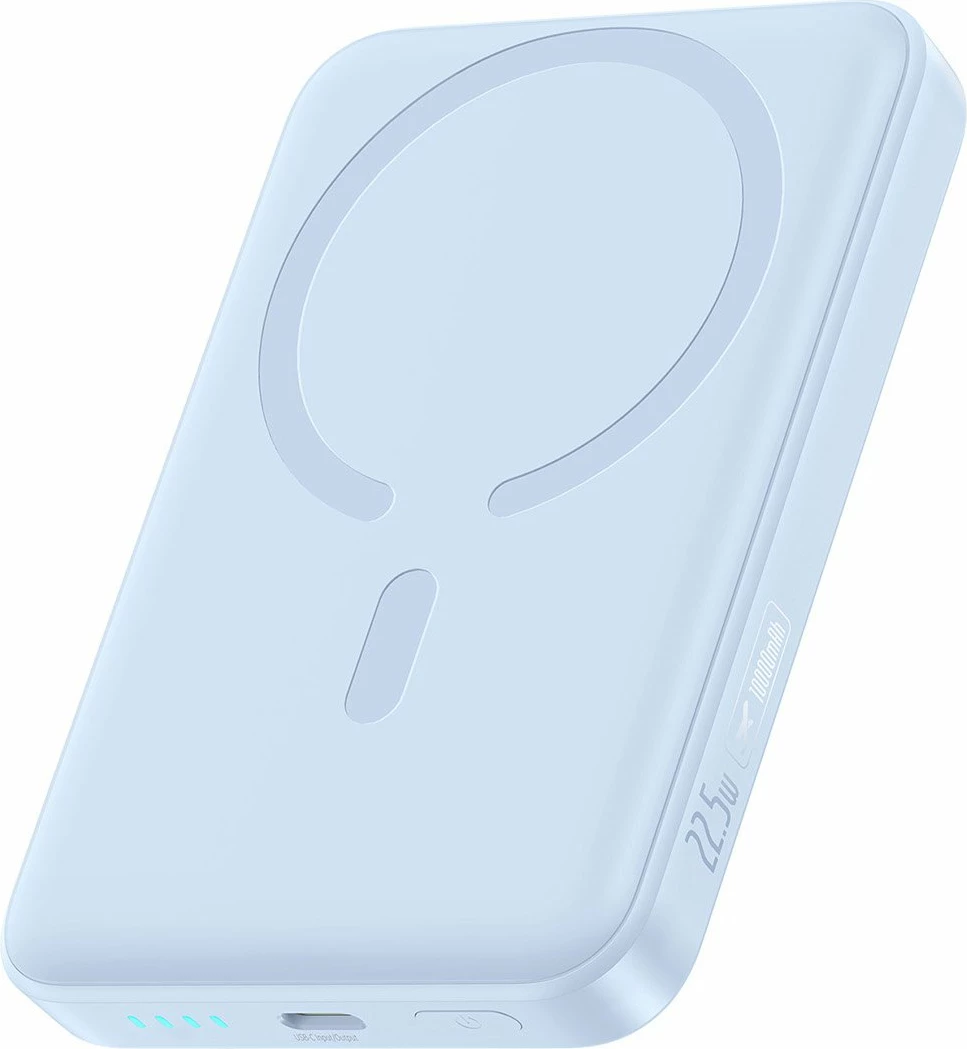 Powerbank Baseus MagSafe pa kabllo 10000mAh 22.5W me kabllo USB-C 0.3m, blu