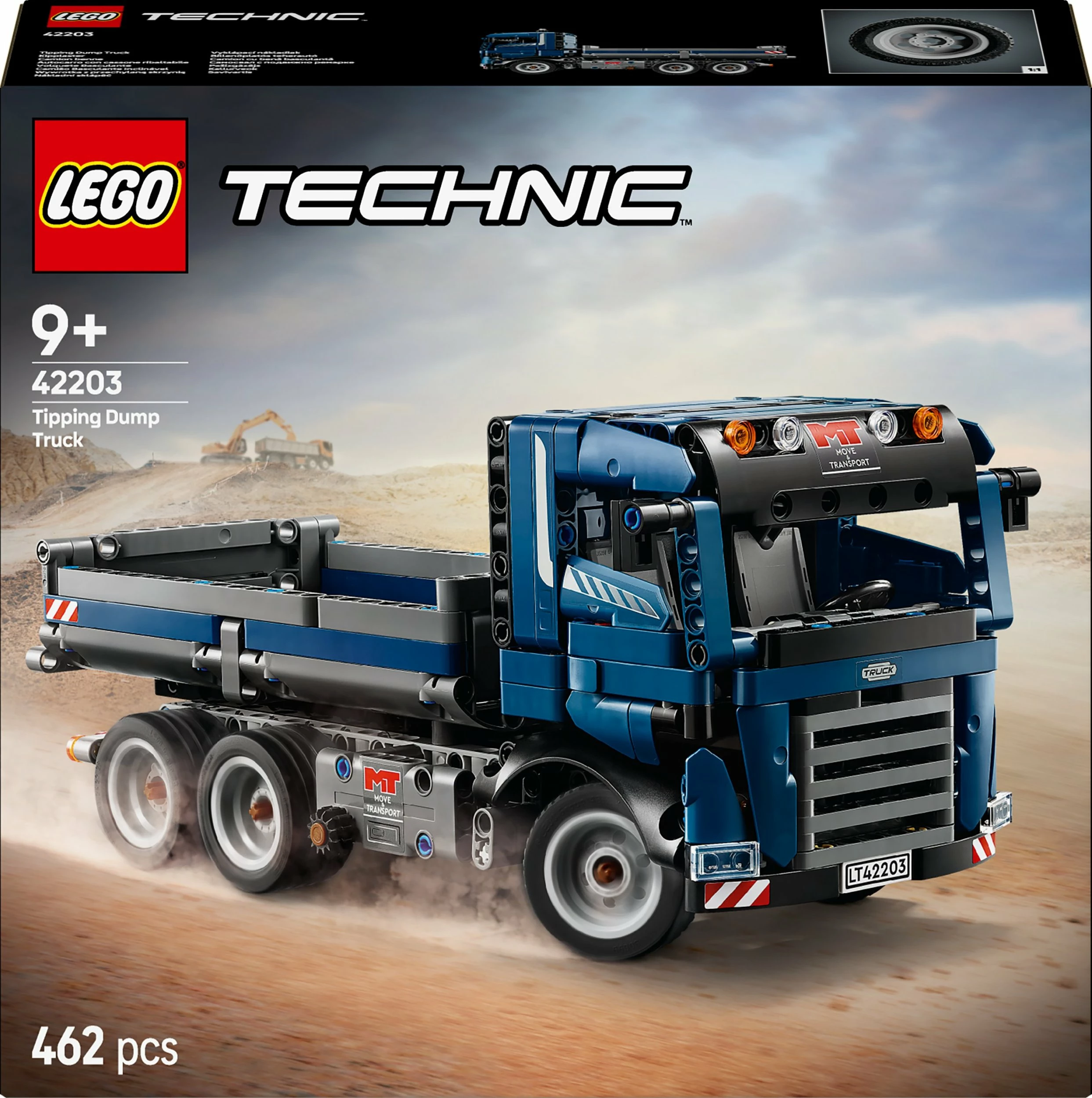 Set LEGO Technic kamion vetëshkarkues 42203, 462 copë, 9+, i kaltër