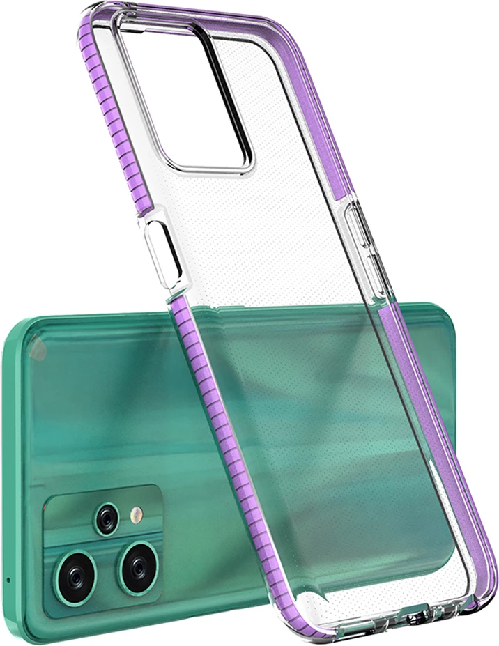 Mbështjellës Hurtel Spring Case për Realme 9 Pro, TPU, i zi me kornizë ngjyrë