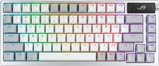 Tastierë gaming ASUS ROG Azoth, 75%, mekanike, hot-swap, RGB, wireless, e bardhë