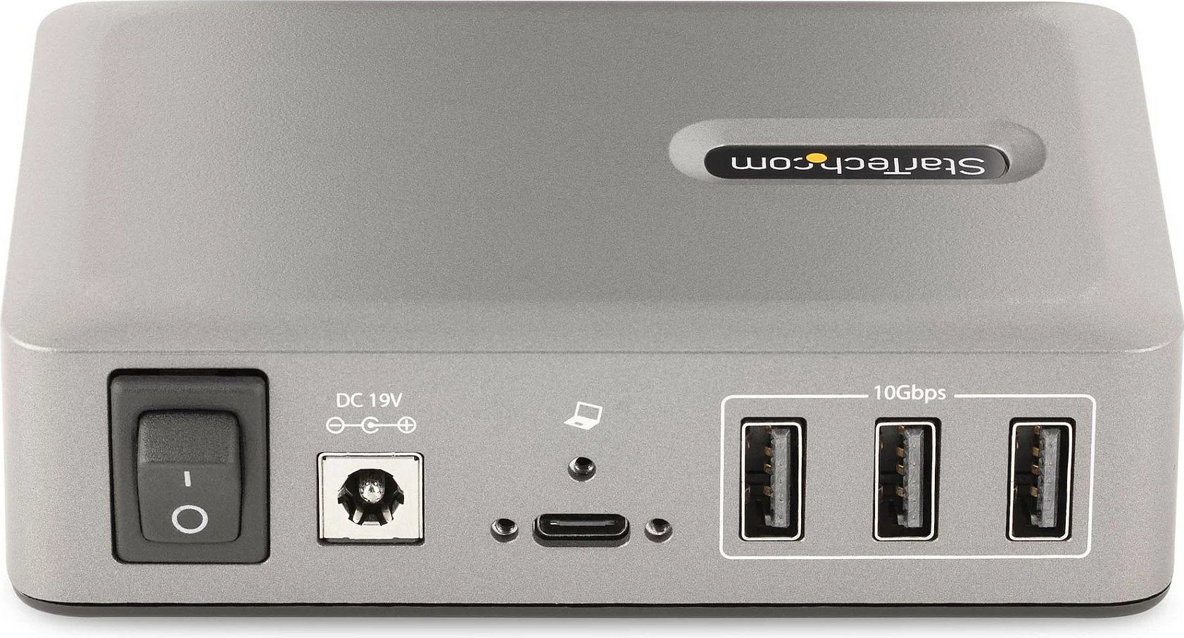 USB-C hub StarTech 10-Port, 8x USB-A + 2x USB-C, USB 3.2 Gen 2 10Gbps, me adapter 65W, gri
