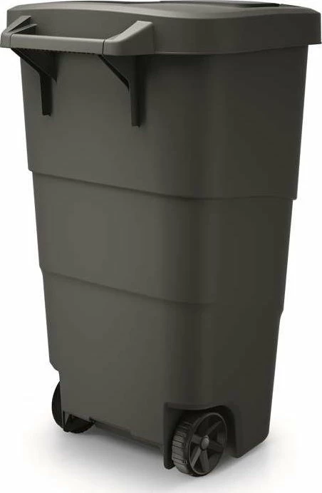 Kosh mbeturinash Prosperplast Wheeler NBWB90-S411 90L me rrota, me kapak, i zi