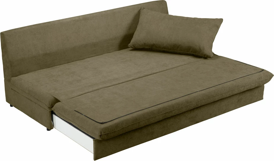 Krevati divan GIRASOLE, 3 vende, ngjyrë kaki ASTI 28, 200x87x90