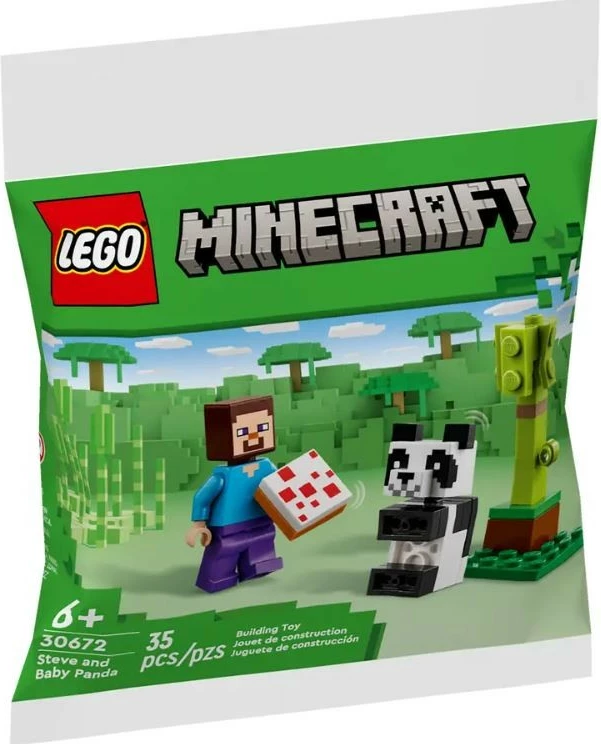 Set LEGO Minecraft 30672 Steve dhe panda e vogël, 35 pjesë