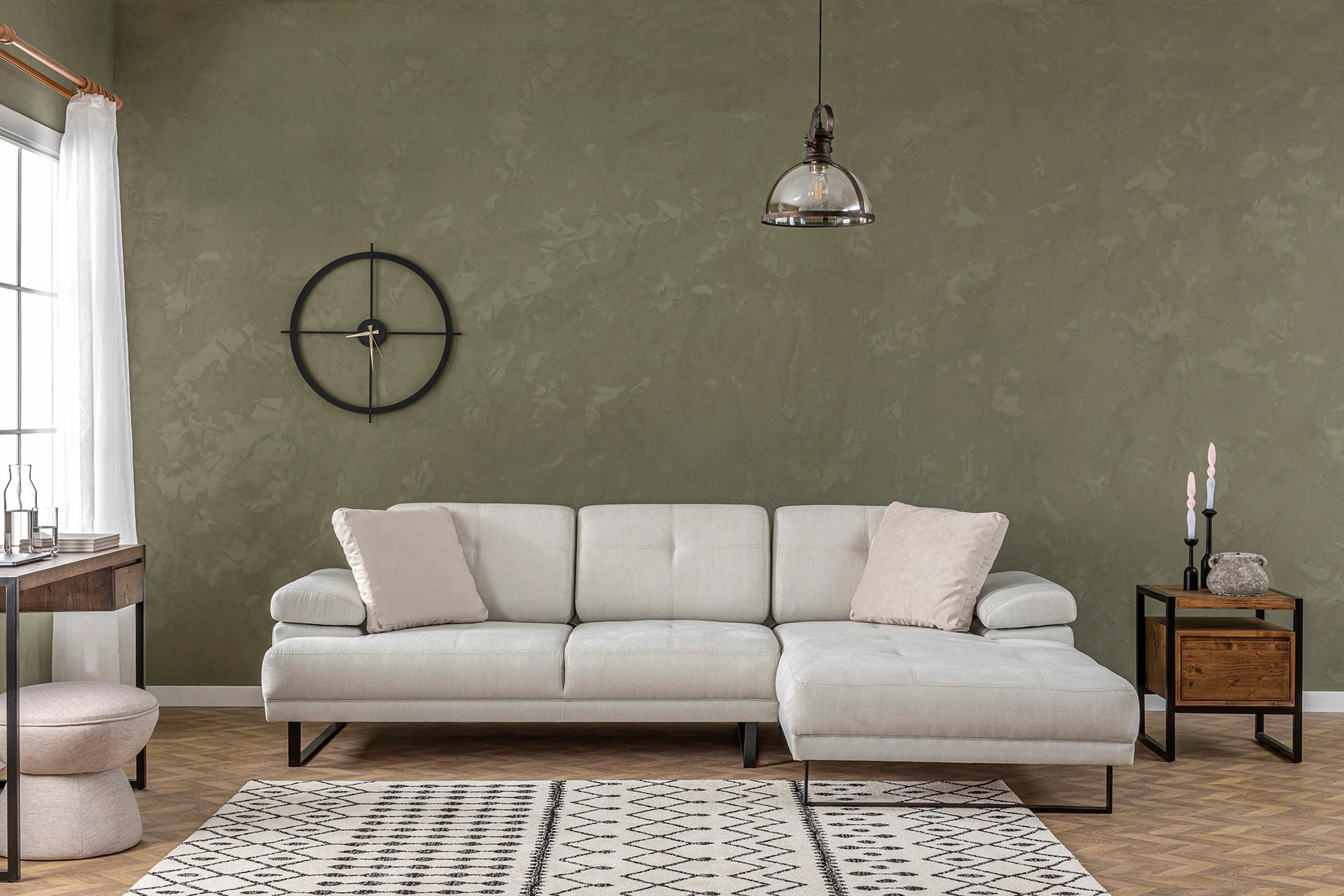 Këndollëse Atelier del Sofa, Mustang Large, e djathtë, bezhë