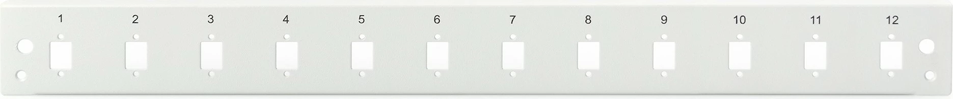 Panelë frontal Digitus për kasë fibrash optike, 12x LC DX/SC SX/E2000 SX, 1U, gri