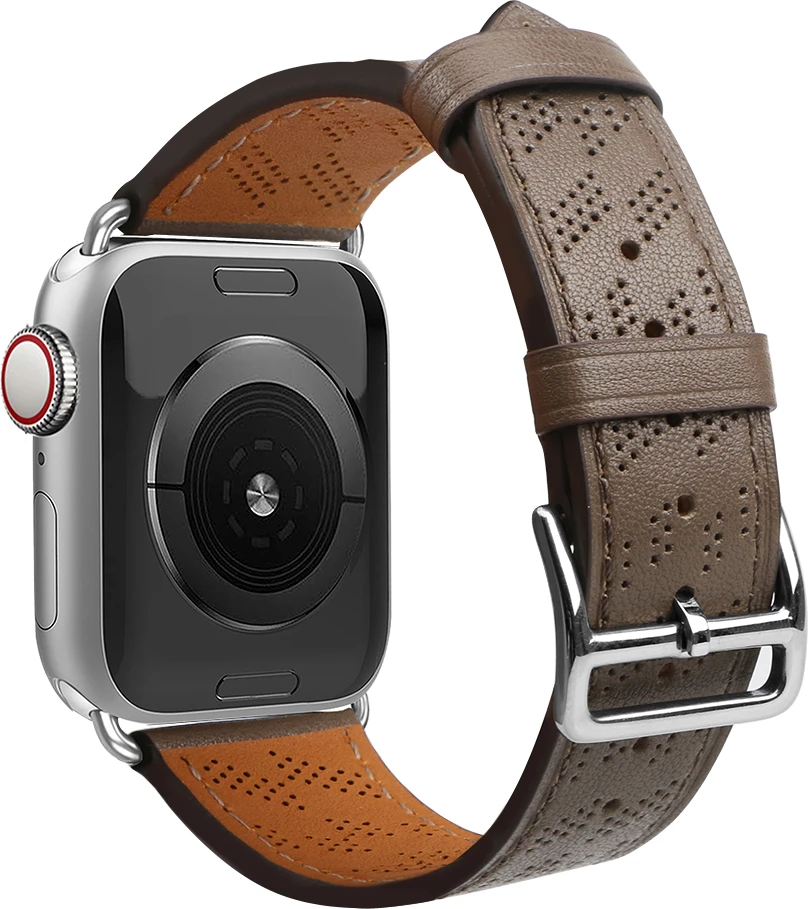 Rrip lëkure për Apple Watch Hurtel Strap Leather, 41/40/38mm, Kafe e errët