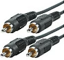 Kabllë audio RCA (Cinch) VALUE Duplex 2.5 m, e zezë