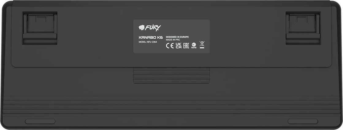 Tastierë gaming Fury Kanabo K6, TKL 80%, US QWERTY, USB-C, RGB, switcha magnetik Gateron Magnetic Orange, zi-gri
