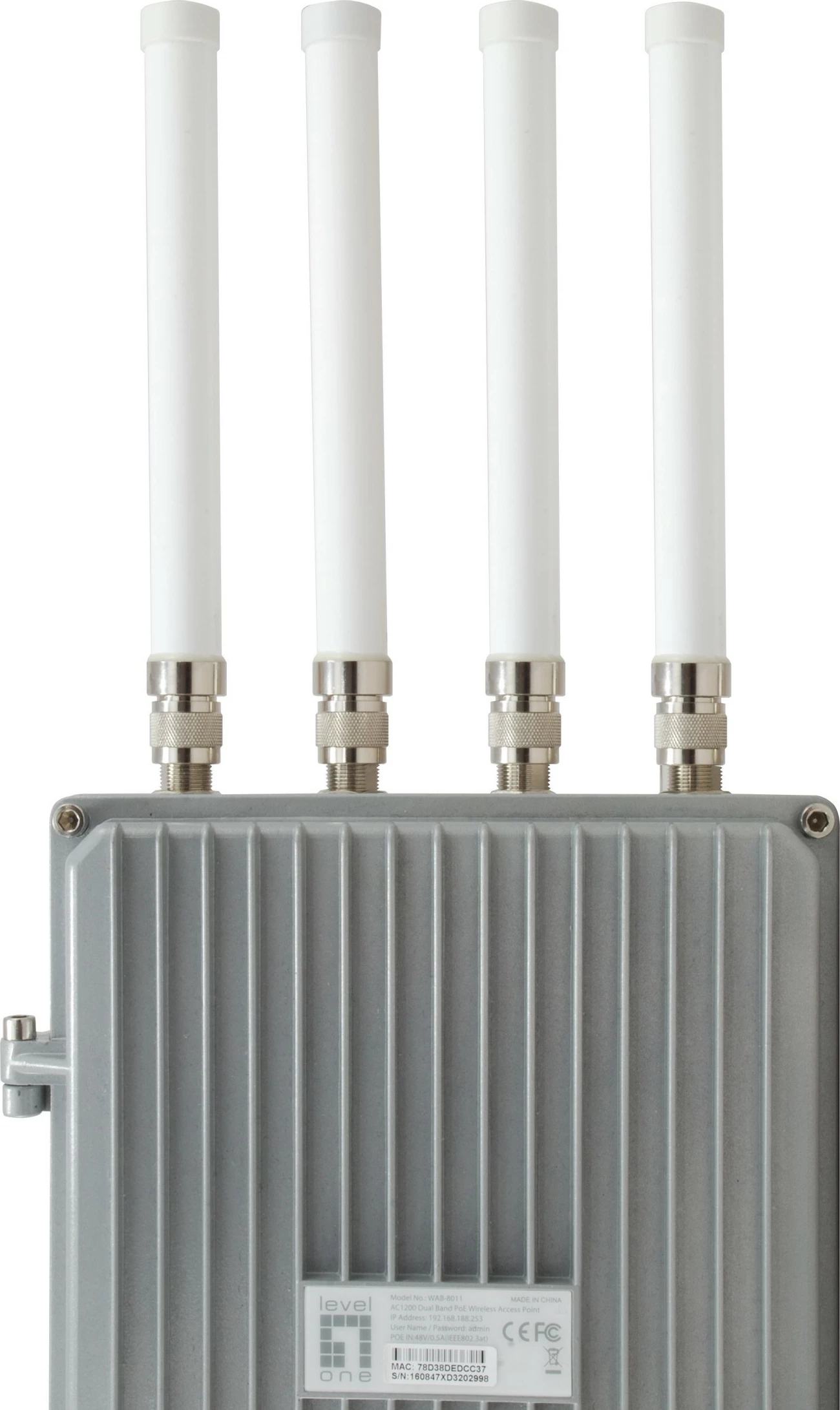 Antena LevelOne OAN-4058, Omni-directionale, 5/8 dBi, Bardhë