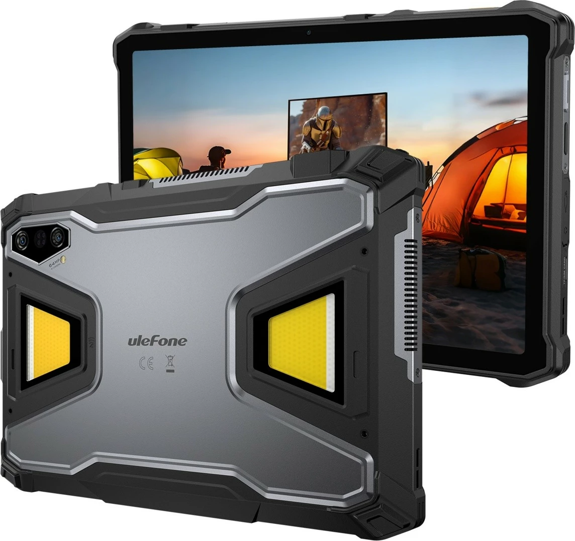 Tablet ULEFONE Armor Pad 5 Ultra 5G 11\" 12GB/512GB me projektor DLP 200LM IP69K, e zezë, set me mbajtëse