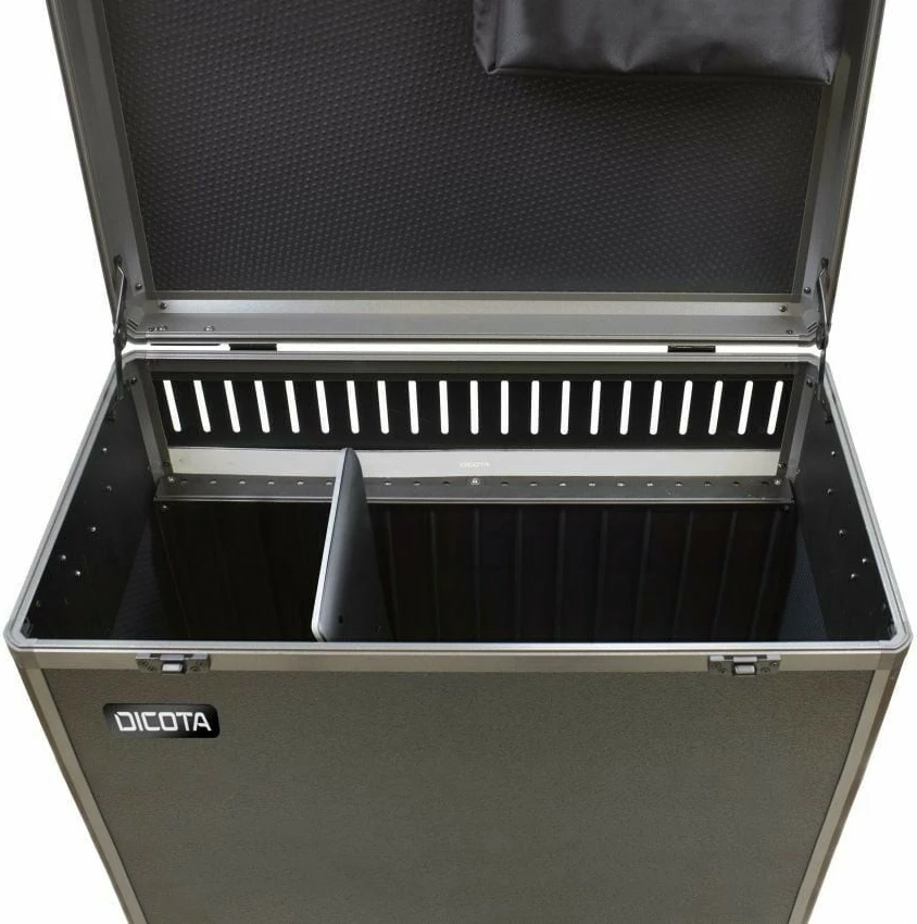 Karrocë karikimi DICOTA Charging Trolley 20 Tableta/Ultrabook CH version, e zezë