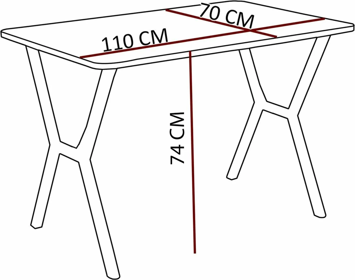 Tavolinë ngrënieje Skye Decor, elma 110, e zezë