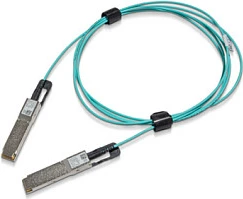 Kabllo AOC NVIDIA QSFP56 në QSFP56, 200 Gbit/s, 50 m, blu
