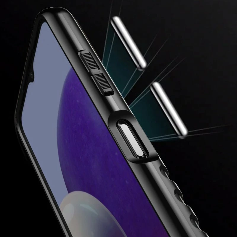 Mbështjellës Hurtel Thunder Case për Samsung Galaxy A22 5G, i zi