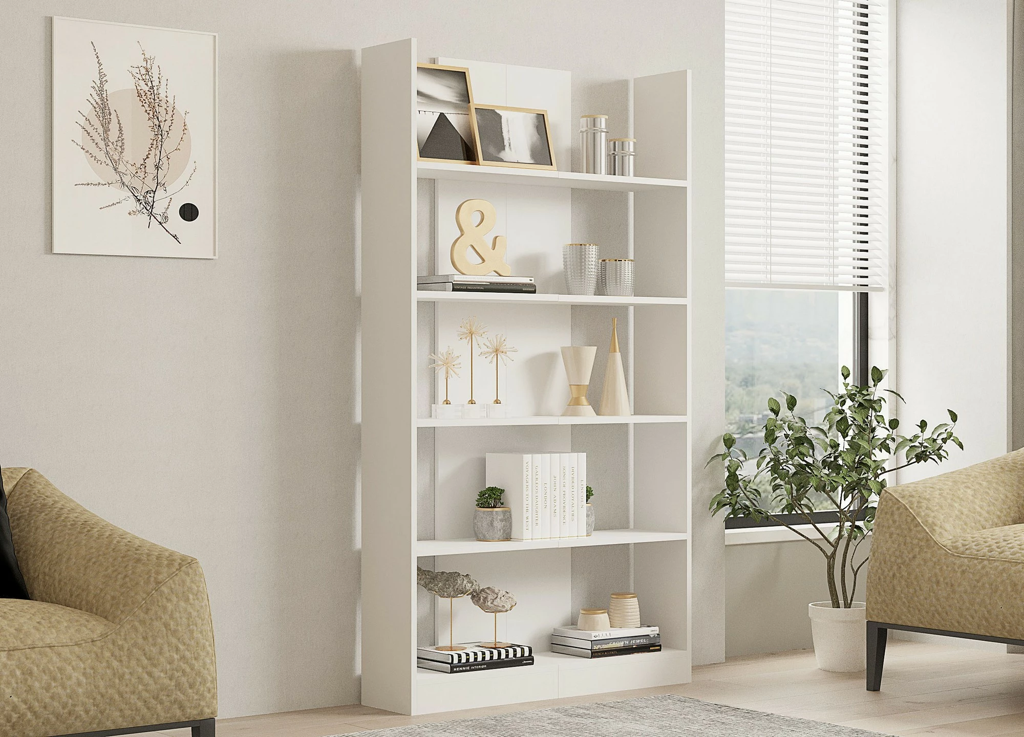 Raft librash Hanah Home, İkiz, i bardhë