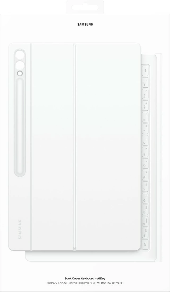 Mbështjellës tastierë Samsung EF-DX925, QWERTZ, Gjermanisht, Galaxy Tab S10 Ultra, Galaxy Tab S9 Ultra, Bardhë